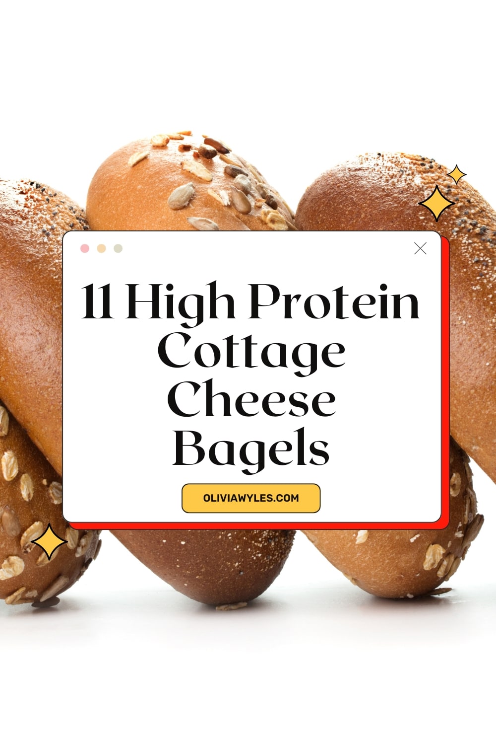 High Protein Cottage Cheese Bagels Pin Image