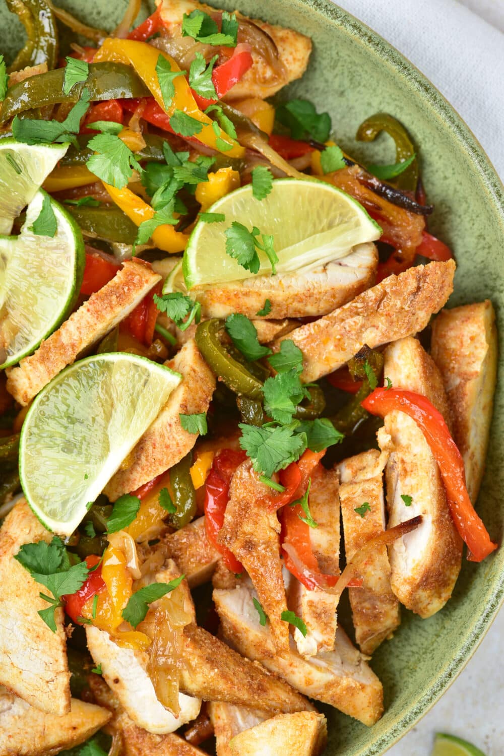 Easy Chicken Fajitas Closeup