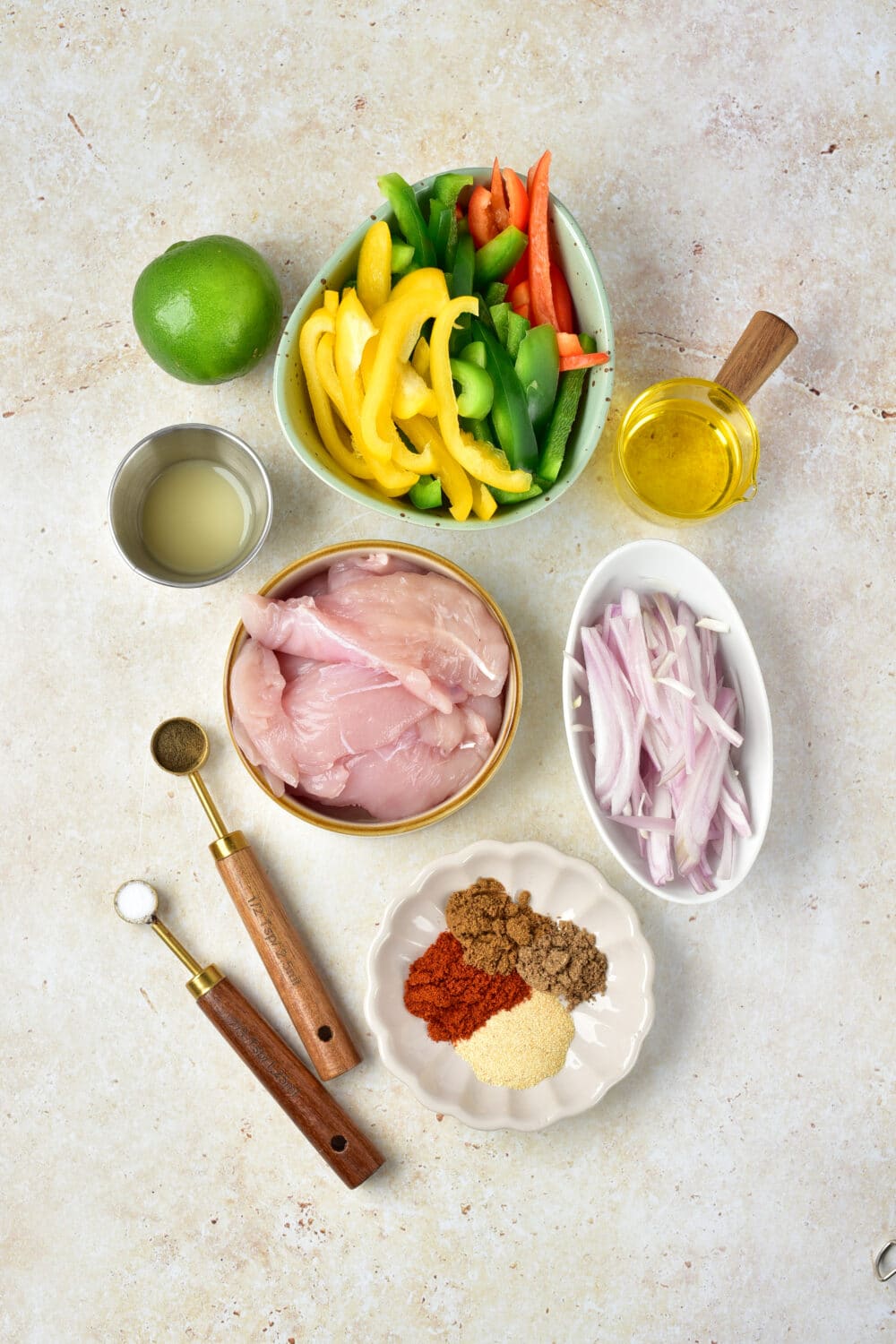 ingredients for chicken fajitas