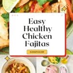 Easy Chicken Fajitas Pinterest Image