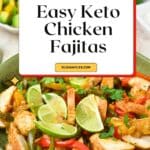 Easy Chicken Fajitas Pinterest Image