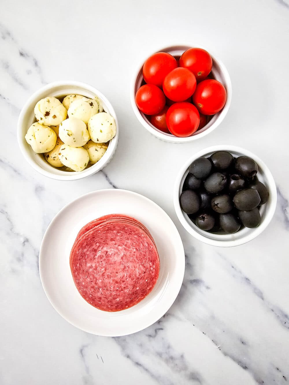 ingredients for Keto Antipasto Skewers
