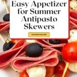 Keto Antipasto Skewers Pinterest Image