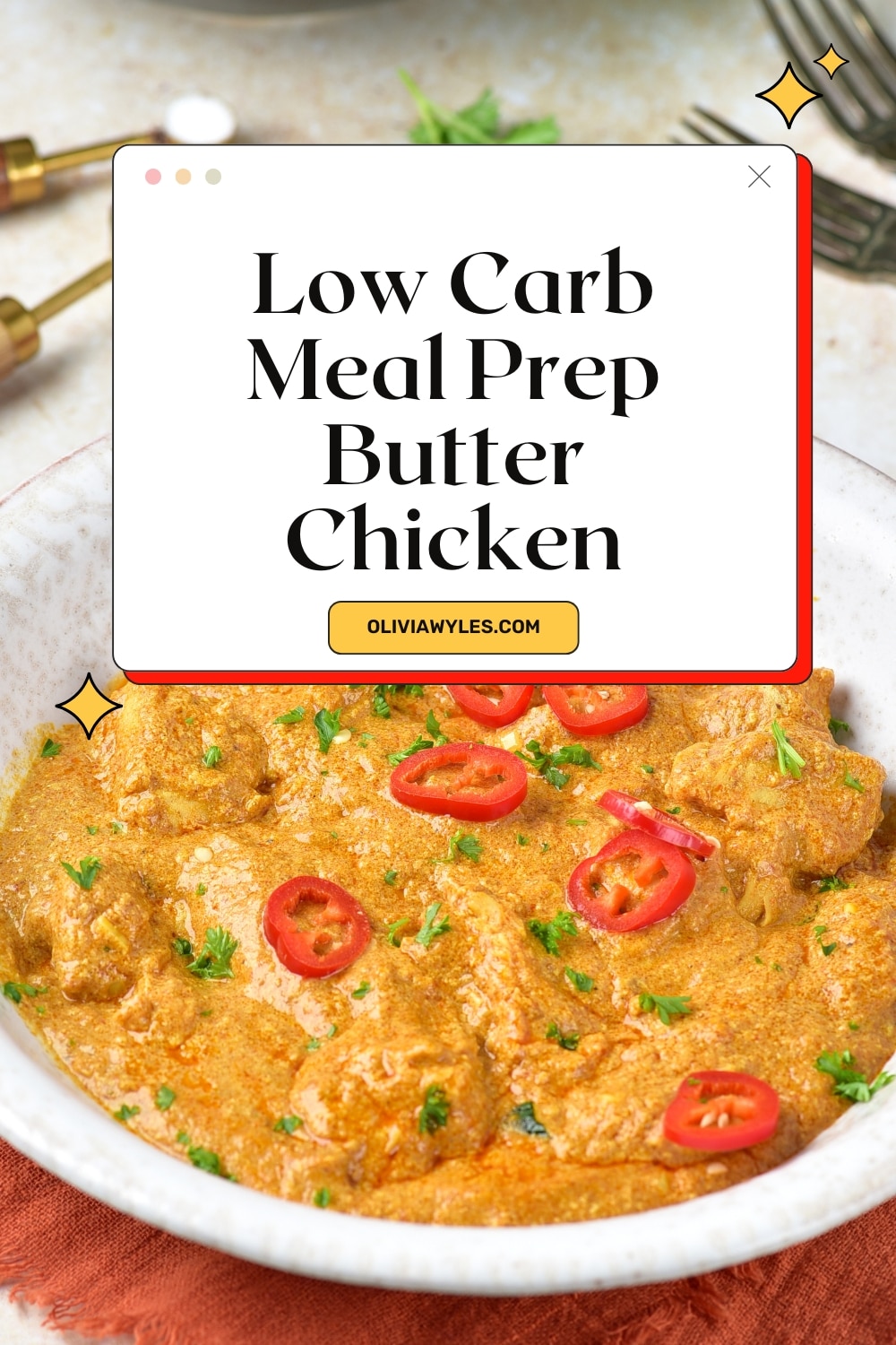 Keto Butter Chicken Pinterest Image