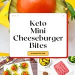 Keto Mini Cheeseburger Bites Pinterest Image