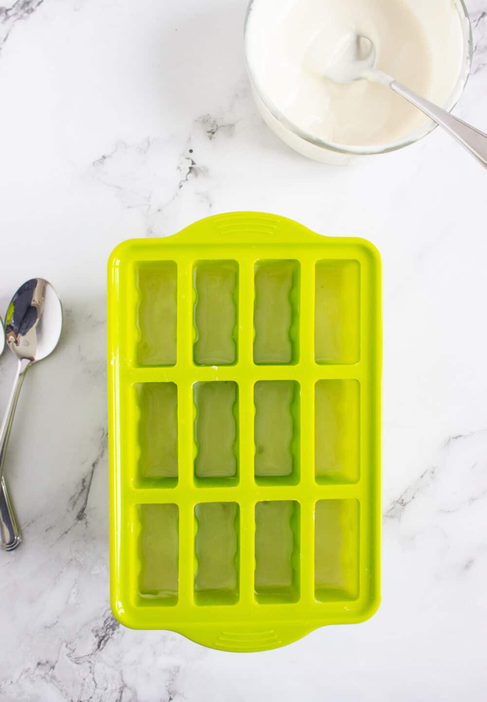 white layer in silicone popsicle mold