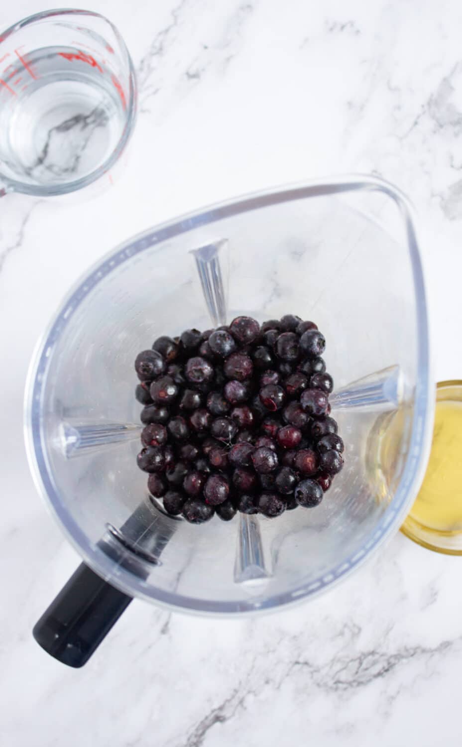 blueberries in a blender