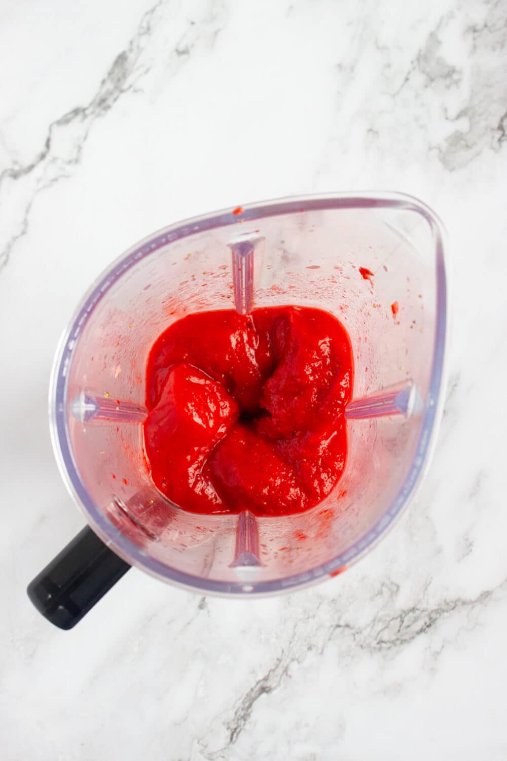 blended strawberry layer