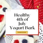 Keto Red White and Blue Yogurt Bark Pinterest Image