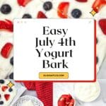 Keto Red White and Blue Yogurt Bark Pinterest Image