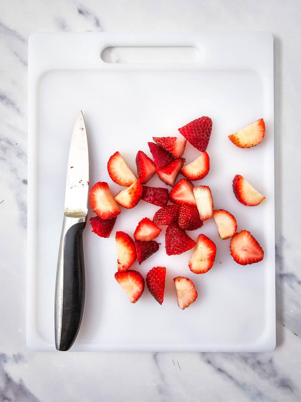 chopped strawberries
