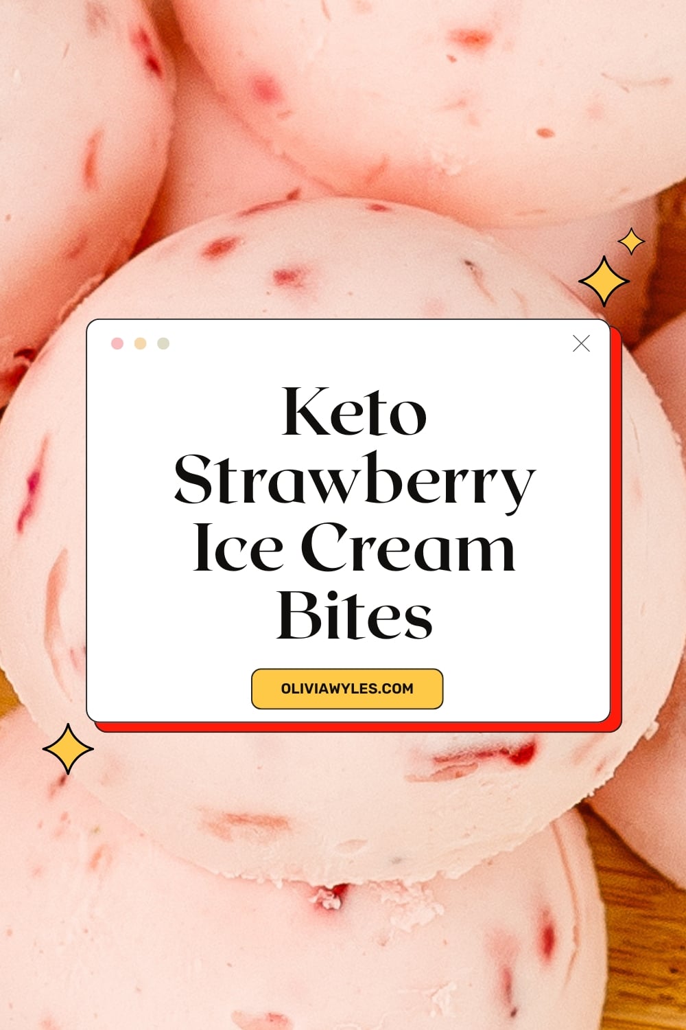 3 Ingredient Keto Strawberry Ice Cream Bites