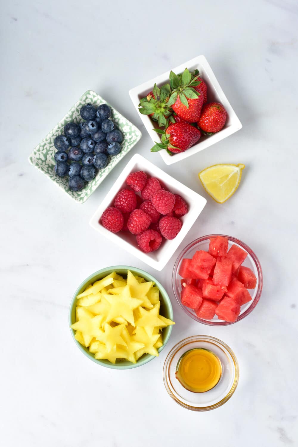 Patriotic Fruit Salad ingredients