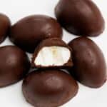 Protein Chocolate Marshmallow Eggs with bite taken out