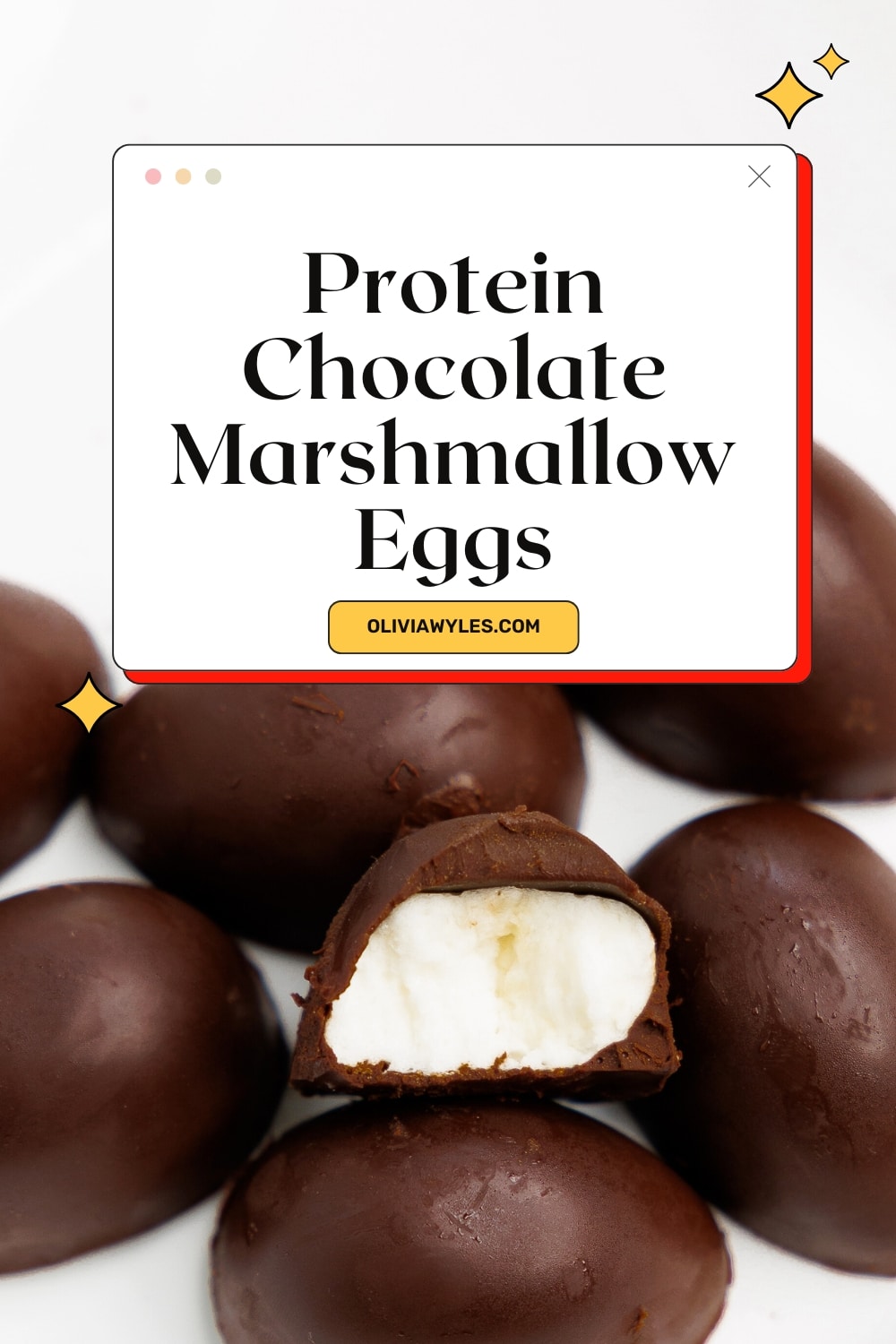 Protein Chocolate Marshmallow Eggs Pin Image