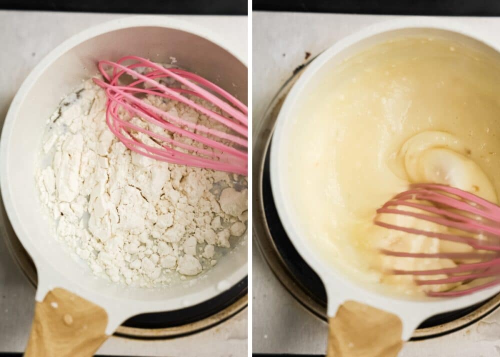 mixing syrup ingredients