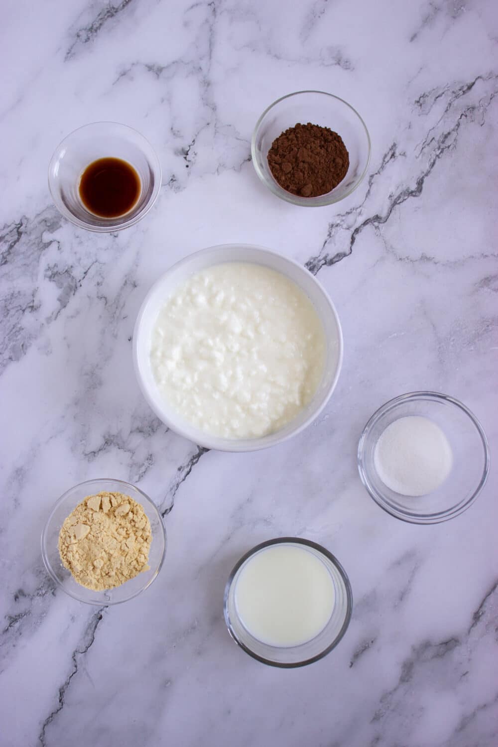 Chocolate Peanut Butter Cottage Cheese Pudding ingredients