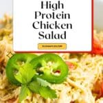 High Protein Chicken Salad Pinterest Image