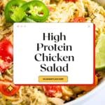 High Protein Chicken Salad Pinterest Image