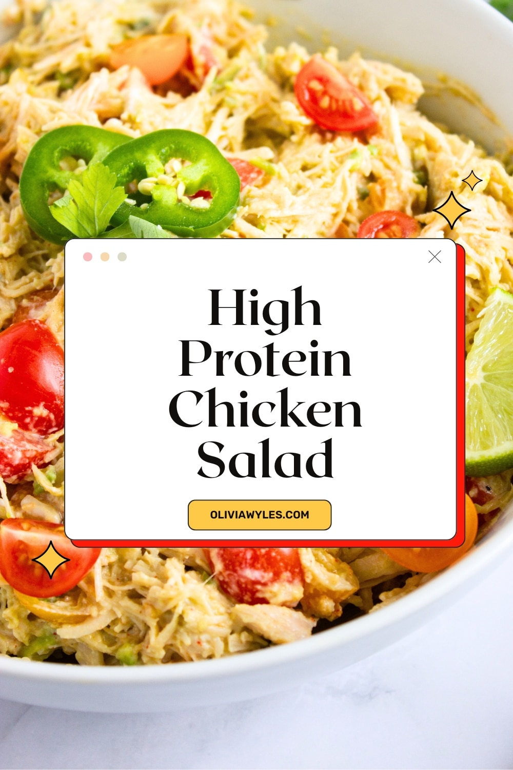 High Protein Chicken Salad Pinterest Image