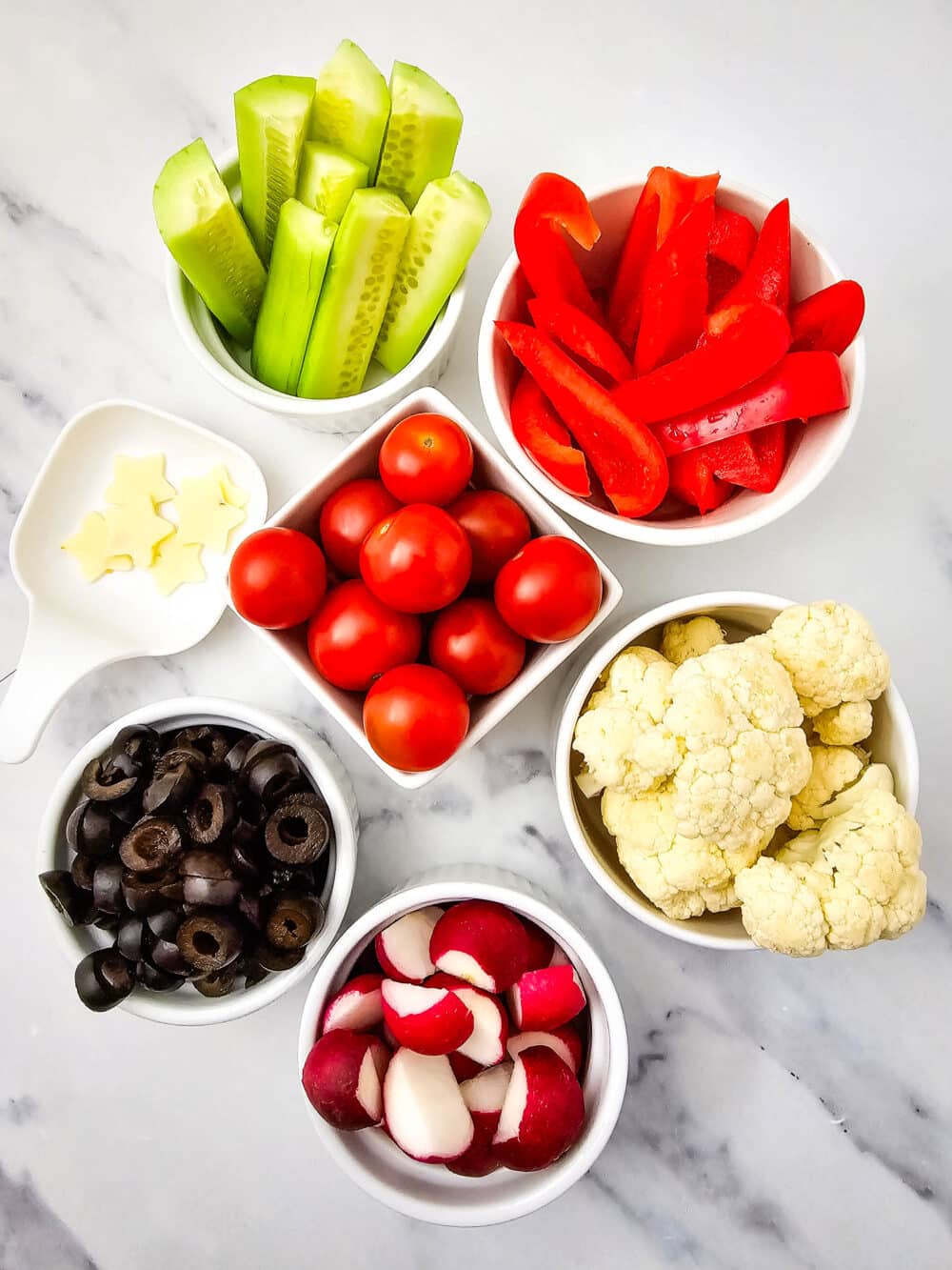 ingredients for this recipe overhead shot