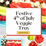 Keto 4th of July Vegetable Tray Pinterest Image