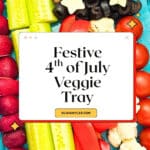 Keto 4th of July Vegetable Tray Pinterest Image