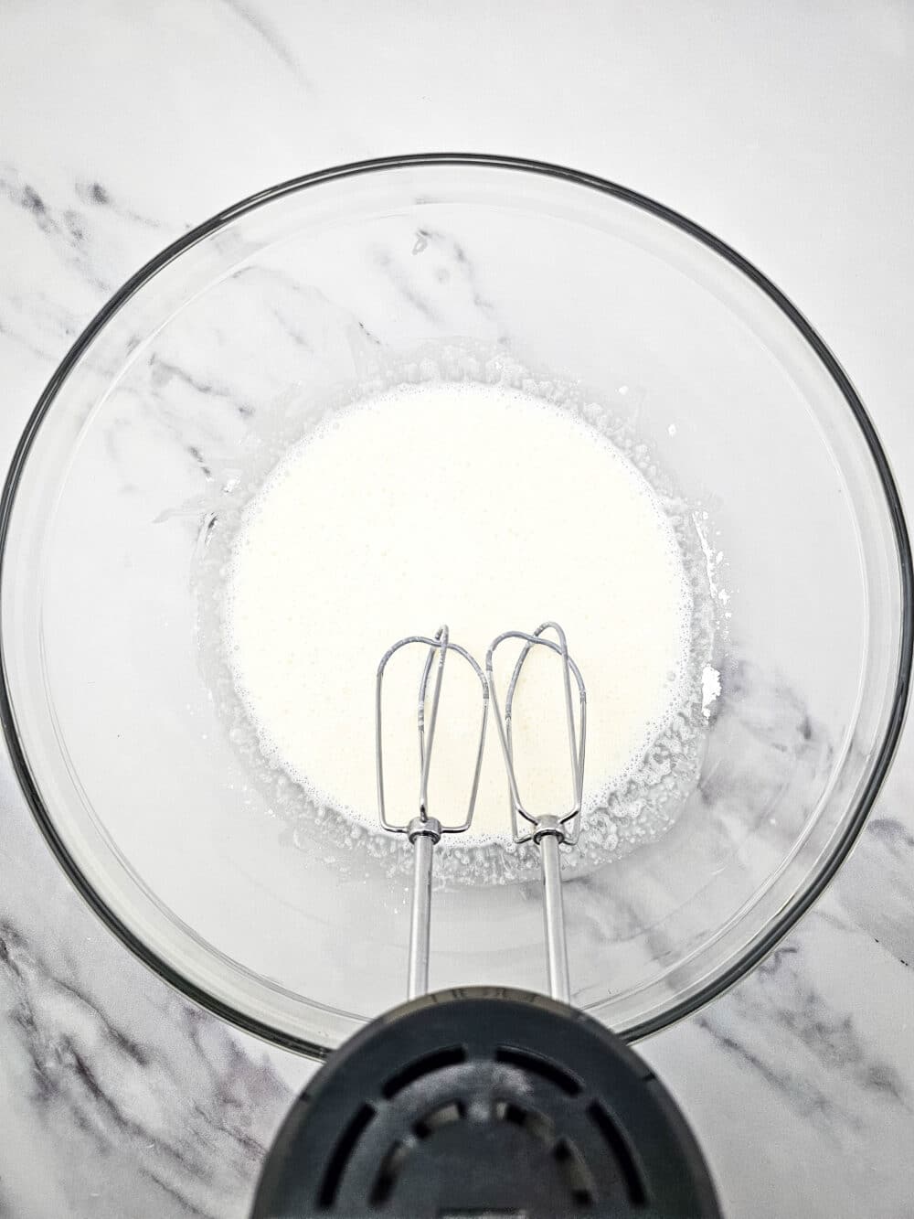 whipping the cream