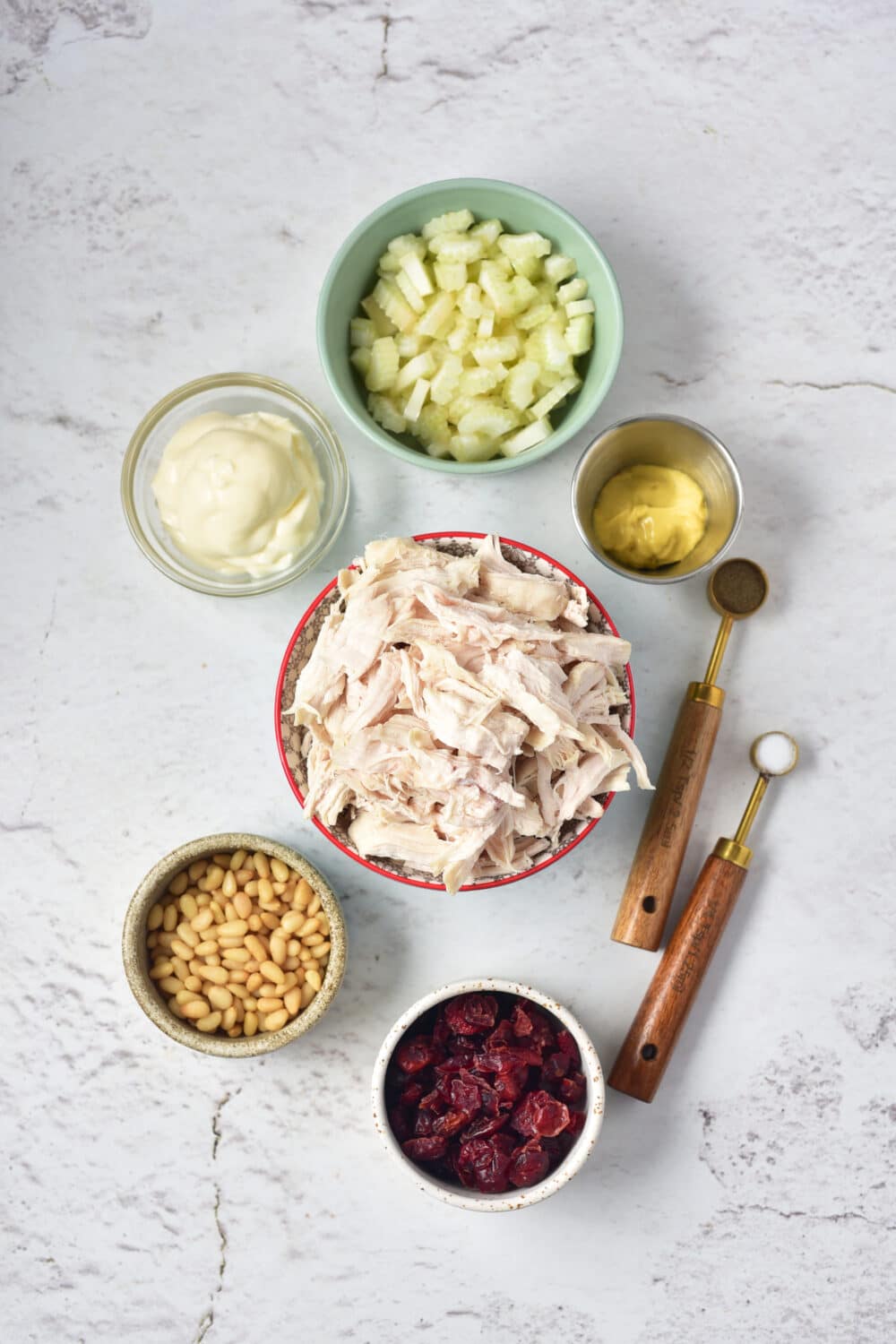 Low Carb Cranberry Chicken Salad ingredients