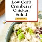 Low Carb Cranberry Chicken Salad Pin