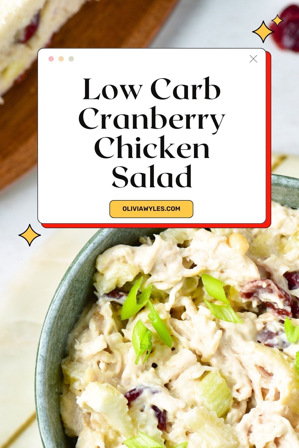 Low Carb Cranberry Chicken Salad Pin