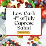 Low Carb Fourth of July Caprese Salad Pinterest Image