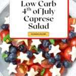 Low Carb Fourth of July Caprese Salad Pinterest Image