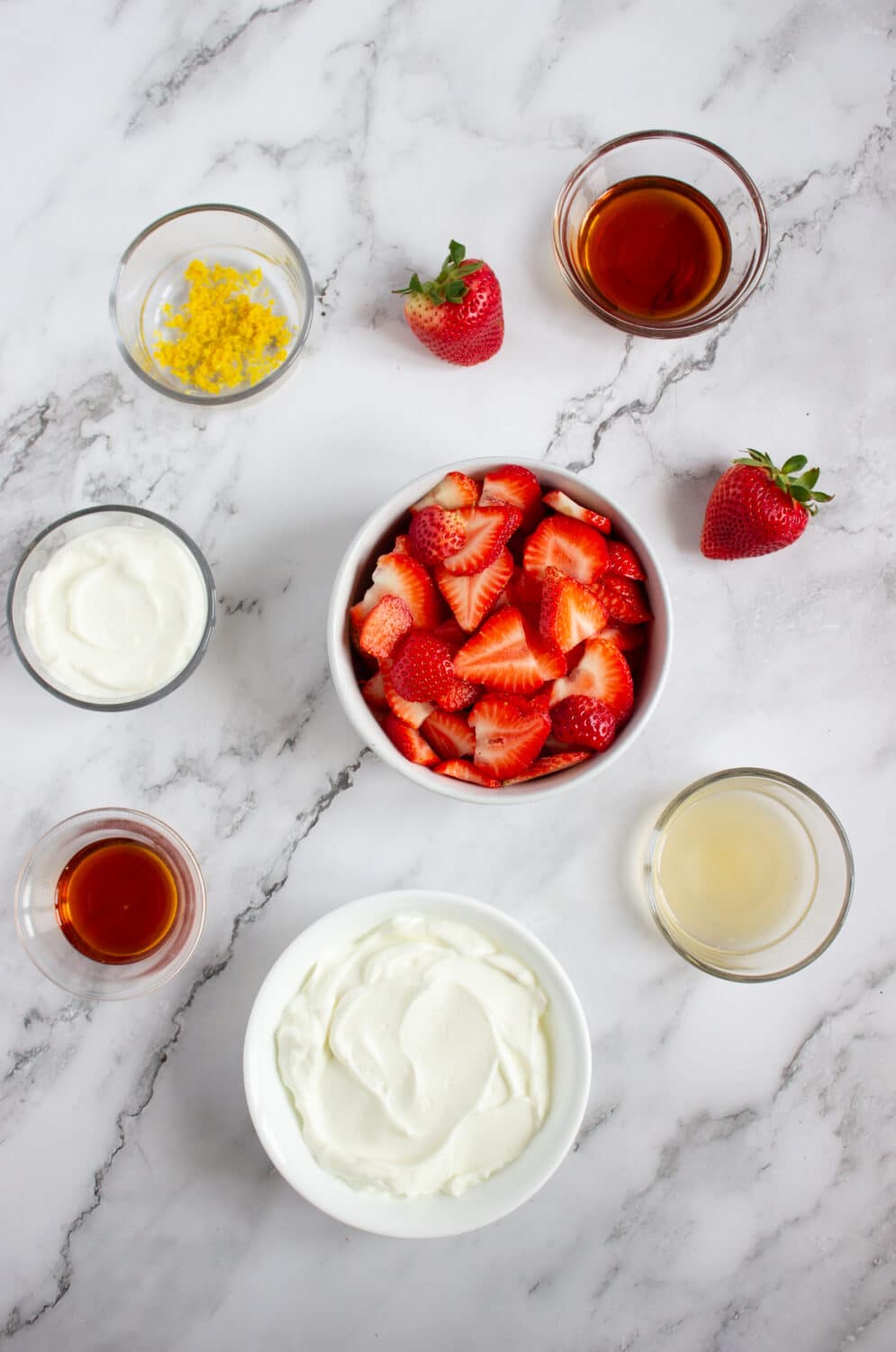 Strawberry Lemonade Greek Yogurt Popsicles ingredients