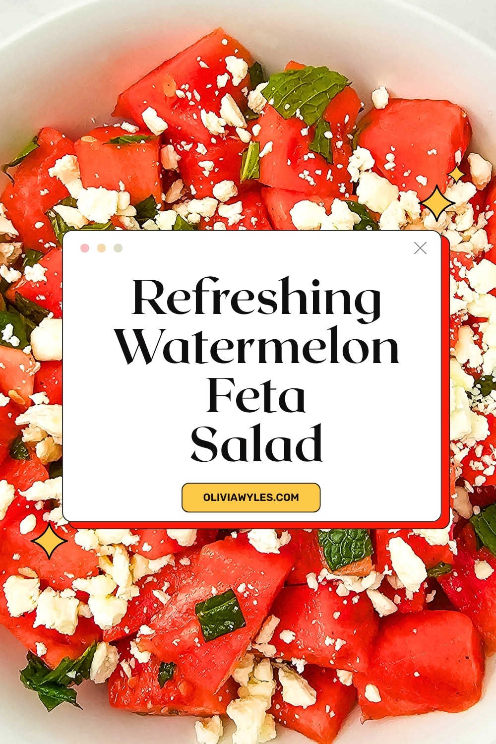 Watermelon Feta Salad Pin Image