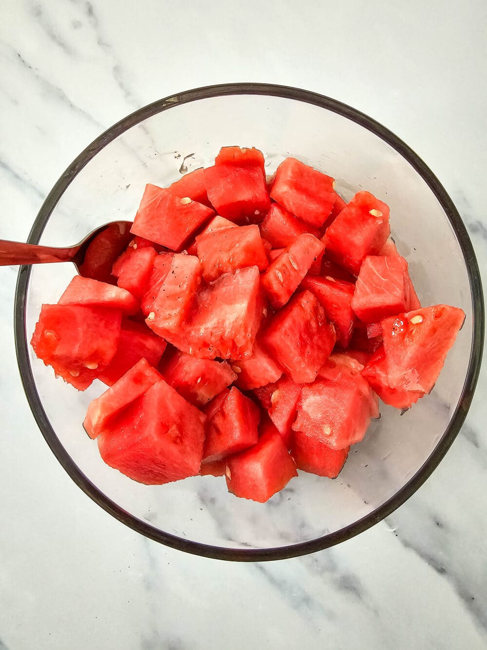 chopped watermelon