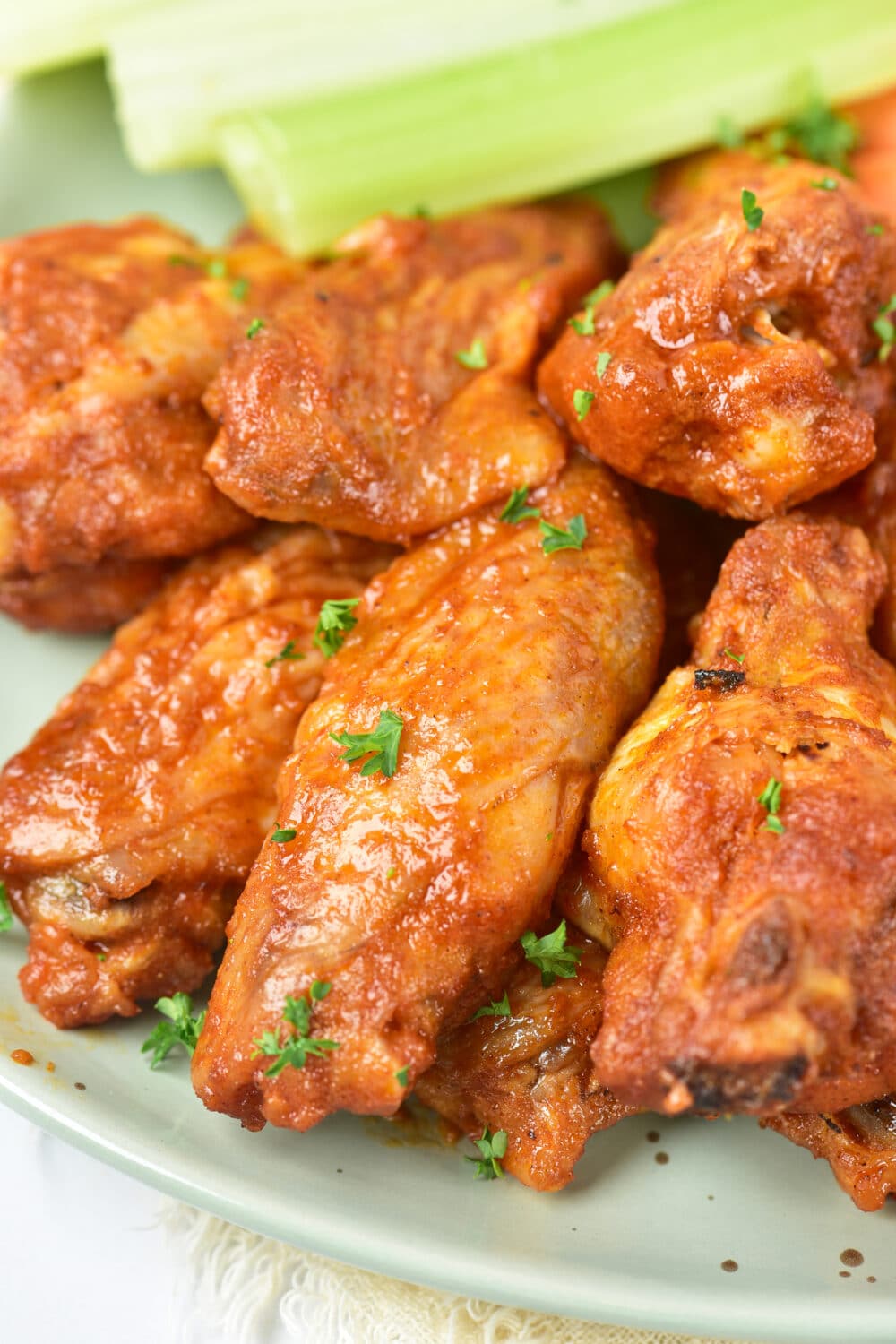 Baked Buffalo Wings closeup