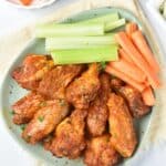 Baked Buffalo Wings overhead shot