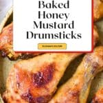 Baked Honey Mustard Chicken Drumsticks Pin