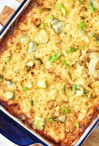 Easy Buffalo Turkey Dip overhead view