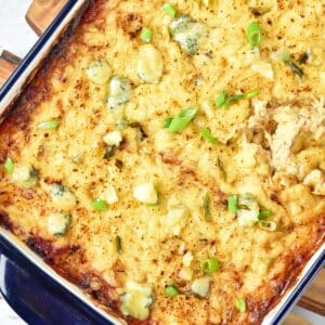 Easy Buffalo Turkey Dip overhead view