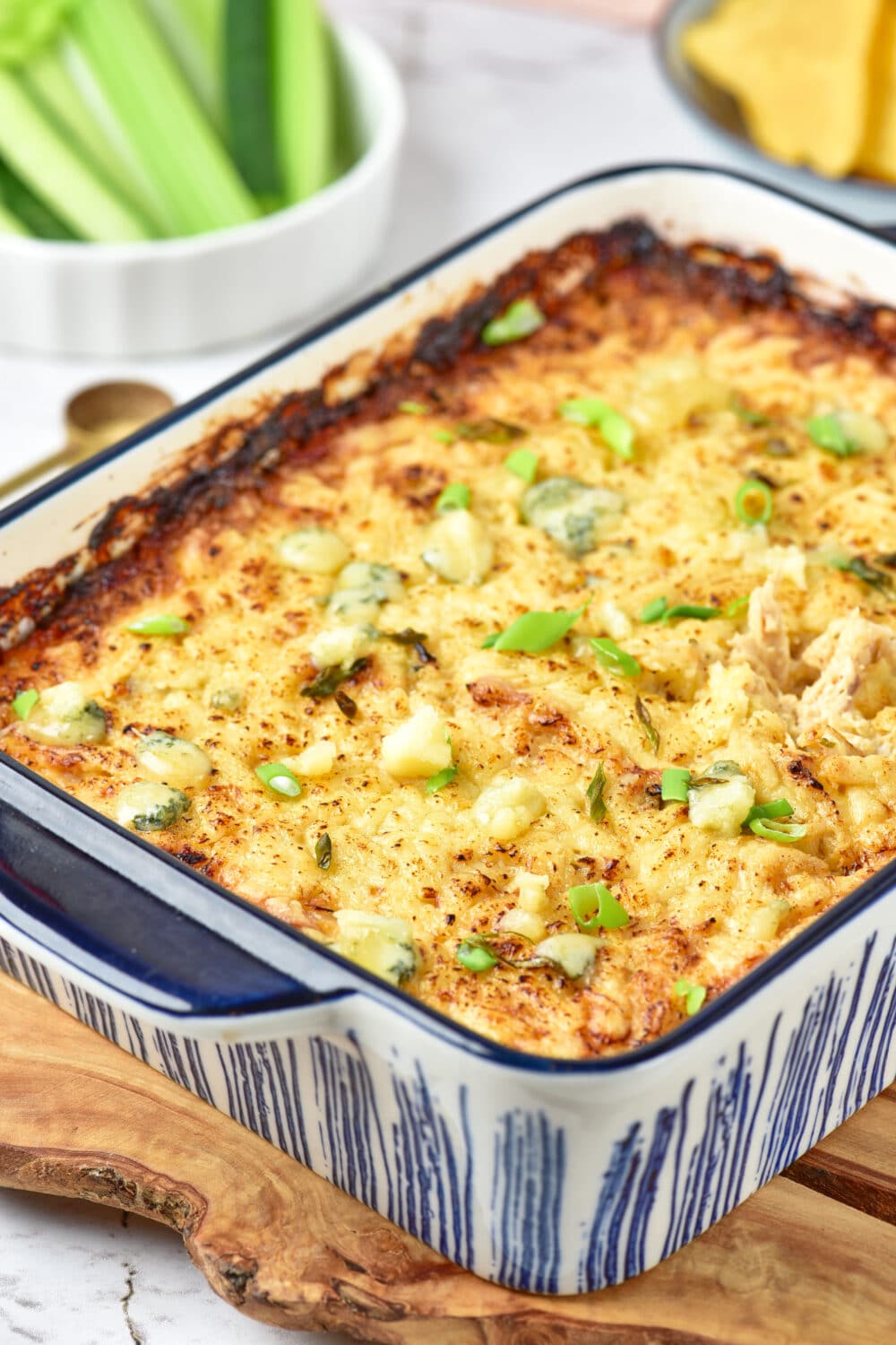 side view of Easy Buffalo Turkey Dip