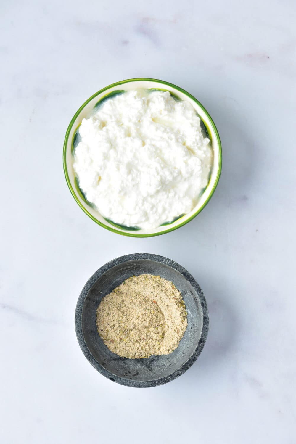 ingredients for High Protein Low Carb Cottage Cheese Ranch Dip