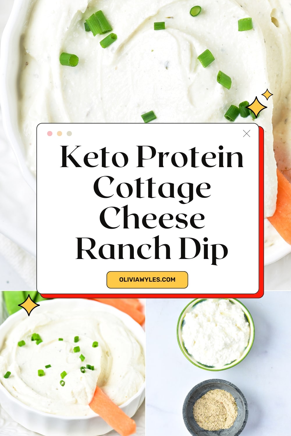 High Protein Low Carb Cottage Cheese Ranch Dip Pin