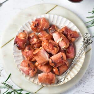 overhead view of High Protein Low Carb Pigs In A Blanket