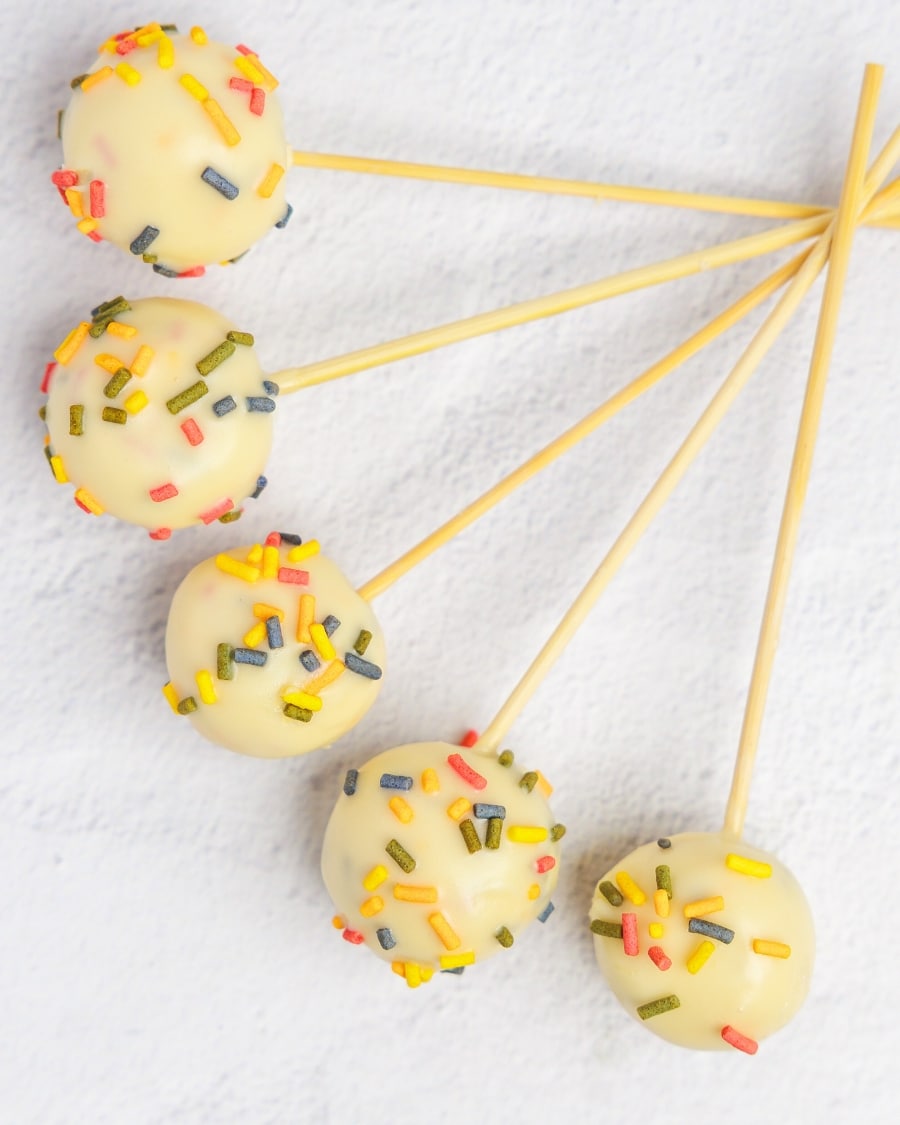 close up of cake pops
