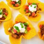 Keto Taco Cups closeup