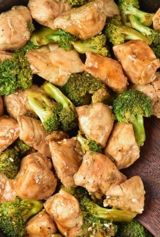 One Pan Chicken Broccoli Stir Fry close up