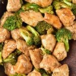 One Pan Chicken Broccoli Stir Fry close up